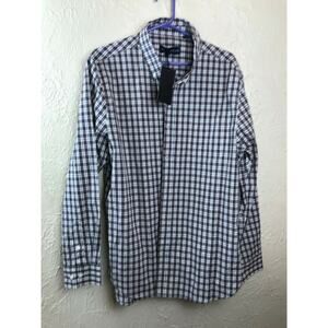 FIVE FOUR‎ Shirt Mens XL Multicolor Check Button Down Preppy Business Work NWT